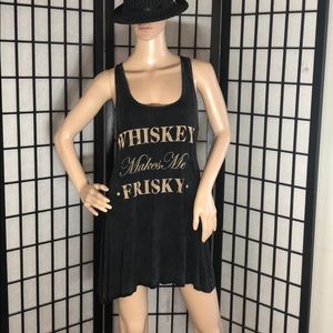 “WHISKEY MAKES ME FRISKY” Racer back tank top